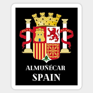 Almuñécar Spain. White text. Gift Ideas For The Spanish Travel Enthusiast. Sticker